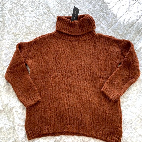 NWT Brown Turtleneck Woman Knitwear Sweater Small - Picture 7 of 8